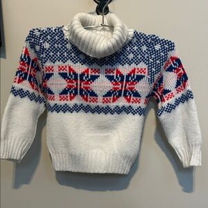 Vintage BlueBird Sweater with Blue and Red Pattern